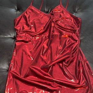 Red party dress